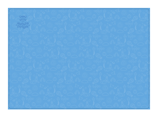 Клеенка для труда Мульти-Пульти "Лазурь", однотонная с рисунком, 50*70см, ПВХ 