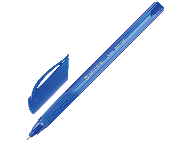Ручка шариковая масляная BRAUBERG "Extra Glide GT Tone", с грипом, корпус синий 0,7 мм, синяя