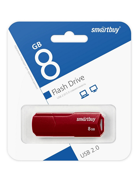 Флэш-диск Smart Buy USB Flash 8GB Buy Clue бордовый