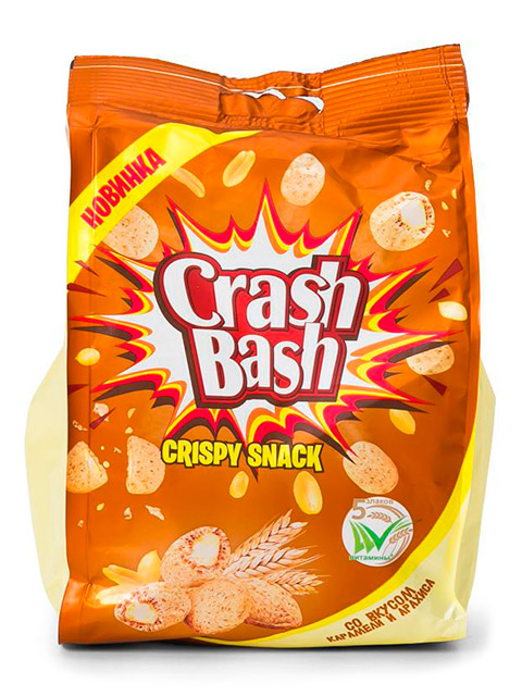 Снеки "Crashbash" 150 г со вкусом карамели и арахиса